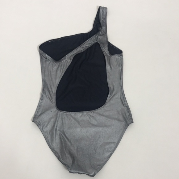 ISABEL MARANT Sage One Shoulder One Piece Swimsuit In Silver - Picture 4 of 8